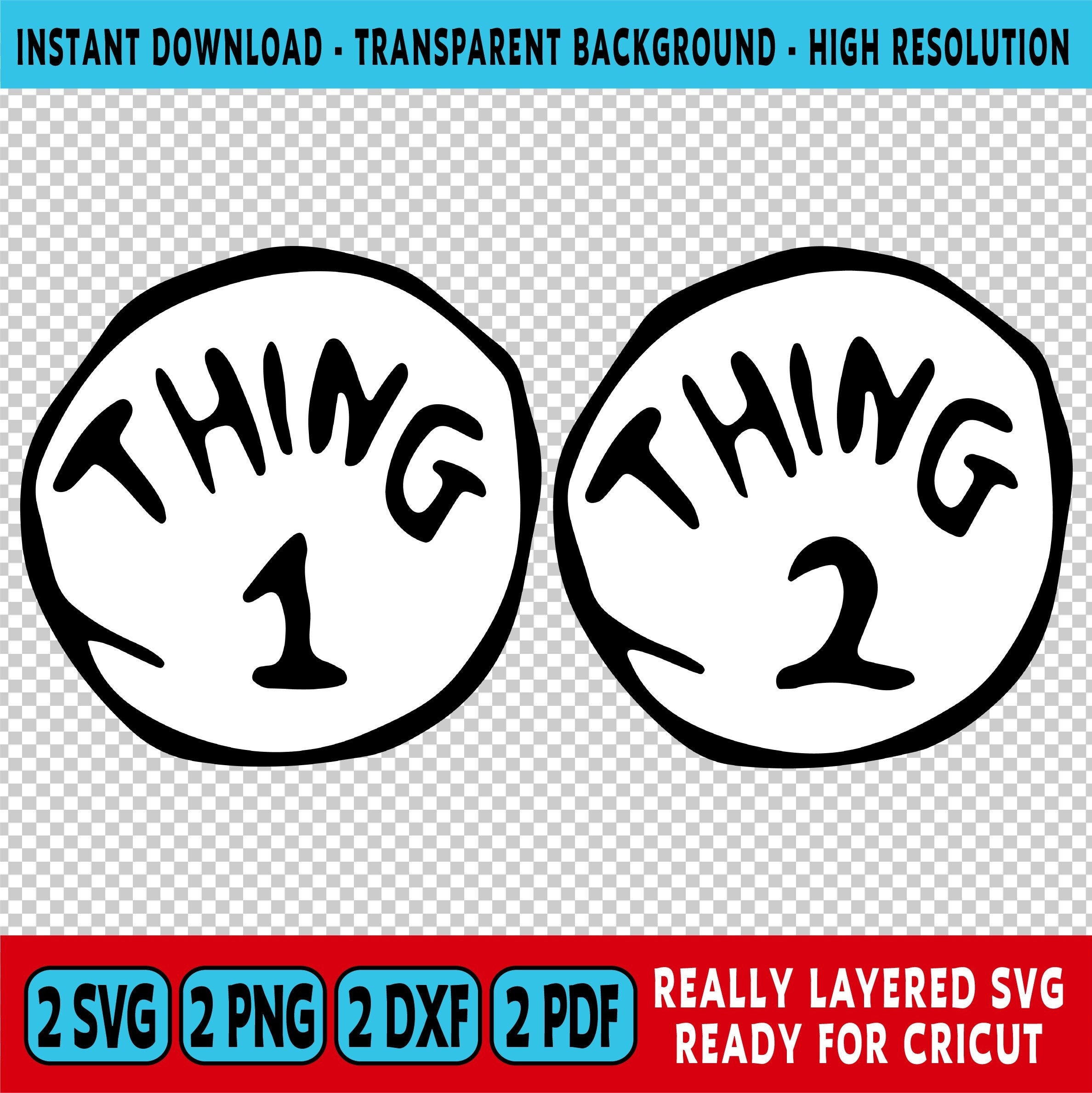 Thing 1 Printable Etsy UK