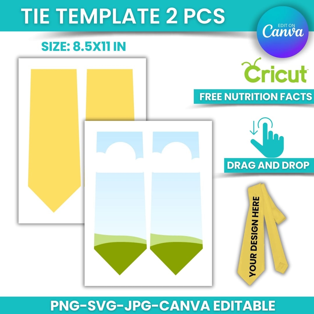 Tie Template Tie Sublimation Template Publisher Png Printable 