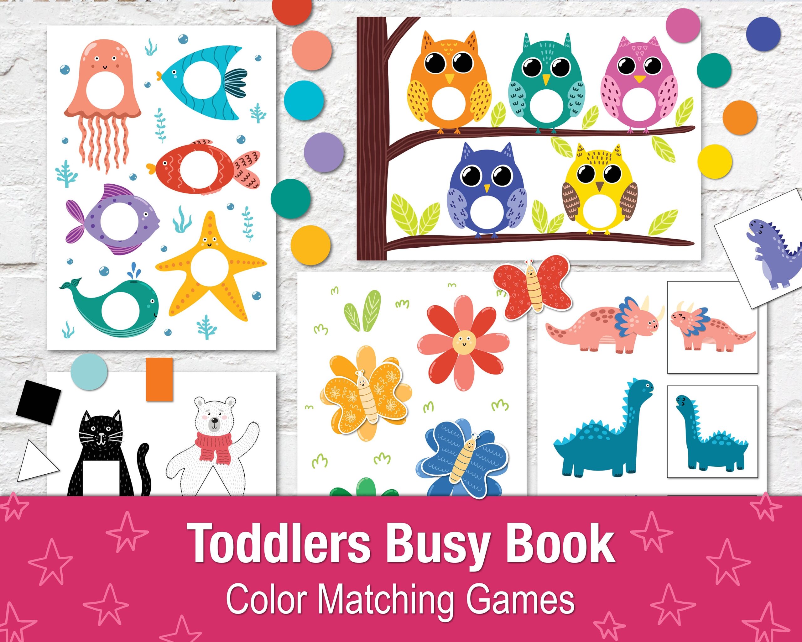 Toddler Busy Book Printable Pdf Quiet Book For Kids Learning Binder Preschool Activity Book Busy Bag For Toddlers Etsy UK