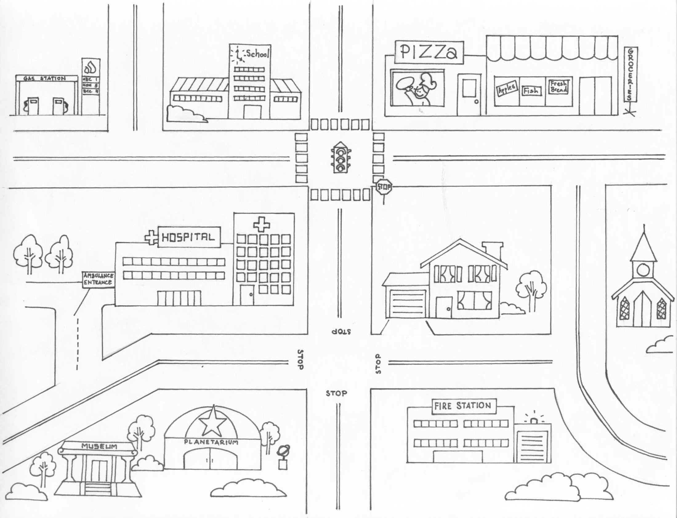 Printable Blank Neighborhood Map Template