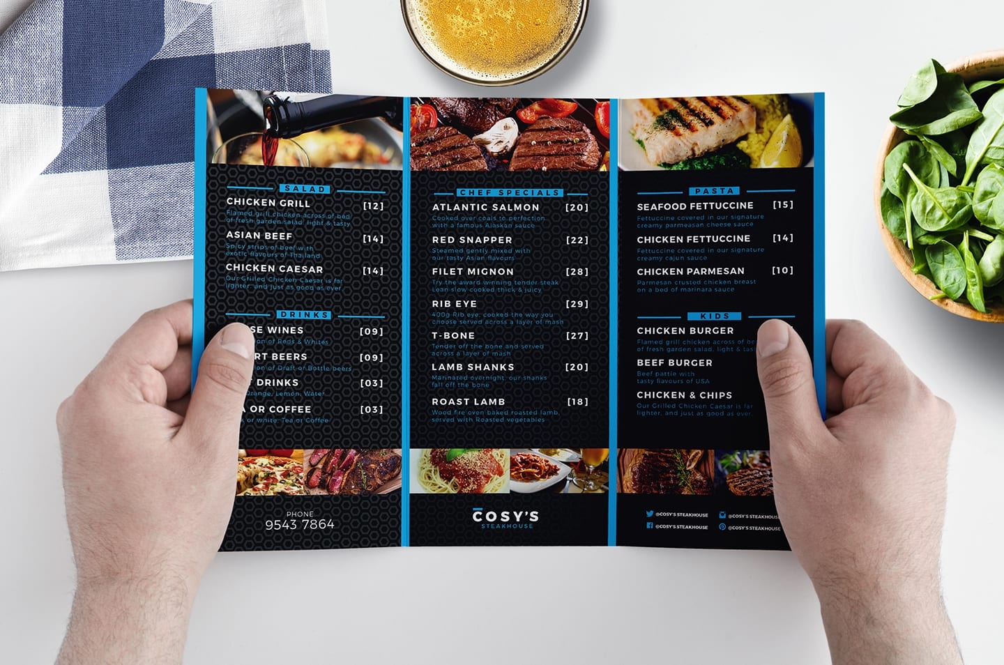 Tri Fold Restaurant Menu Template In PSD Ai U0026 Vector BrandPacks