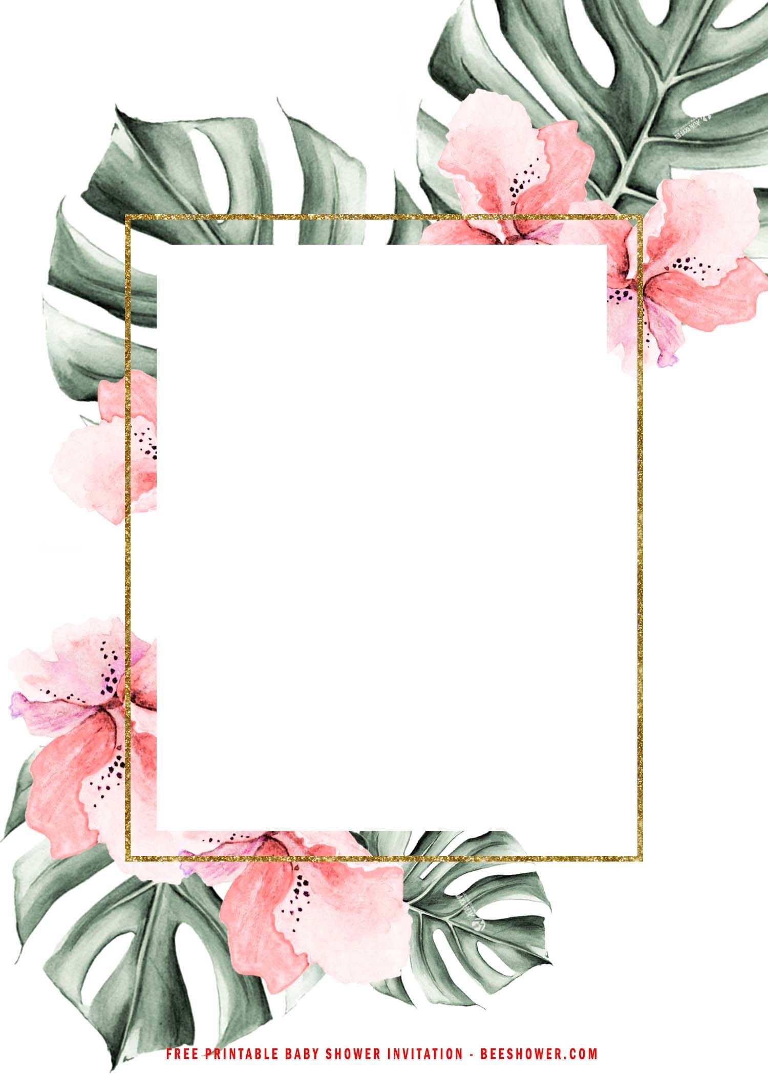 Tropical Baby Shower Invitations Free Clearance