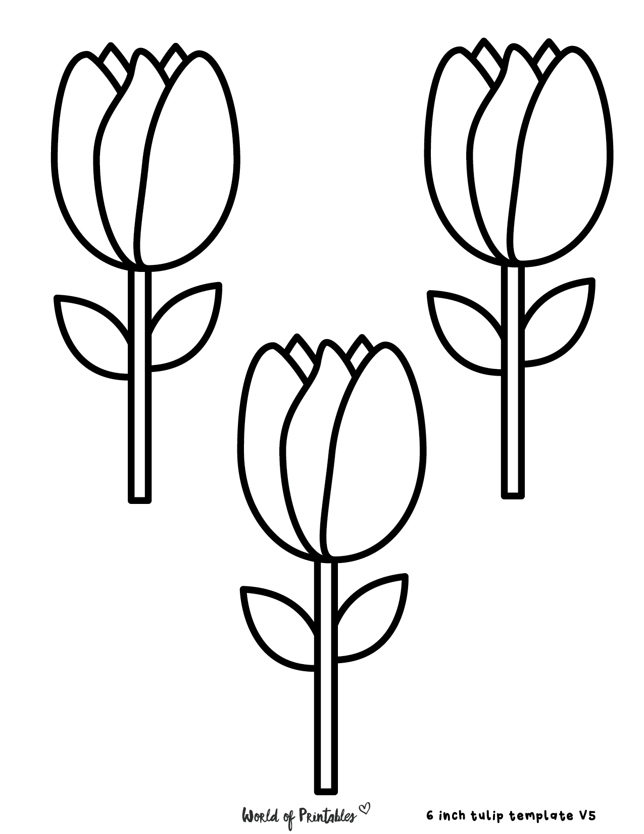 Tulip Template Free Printable