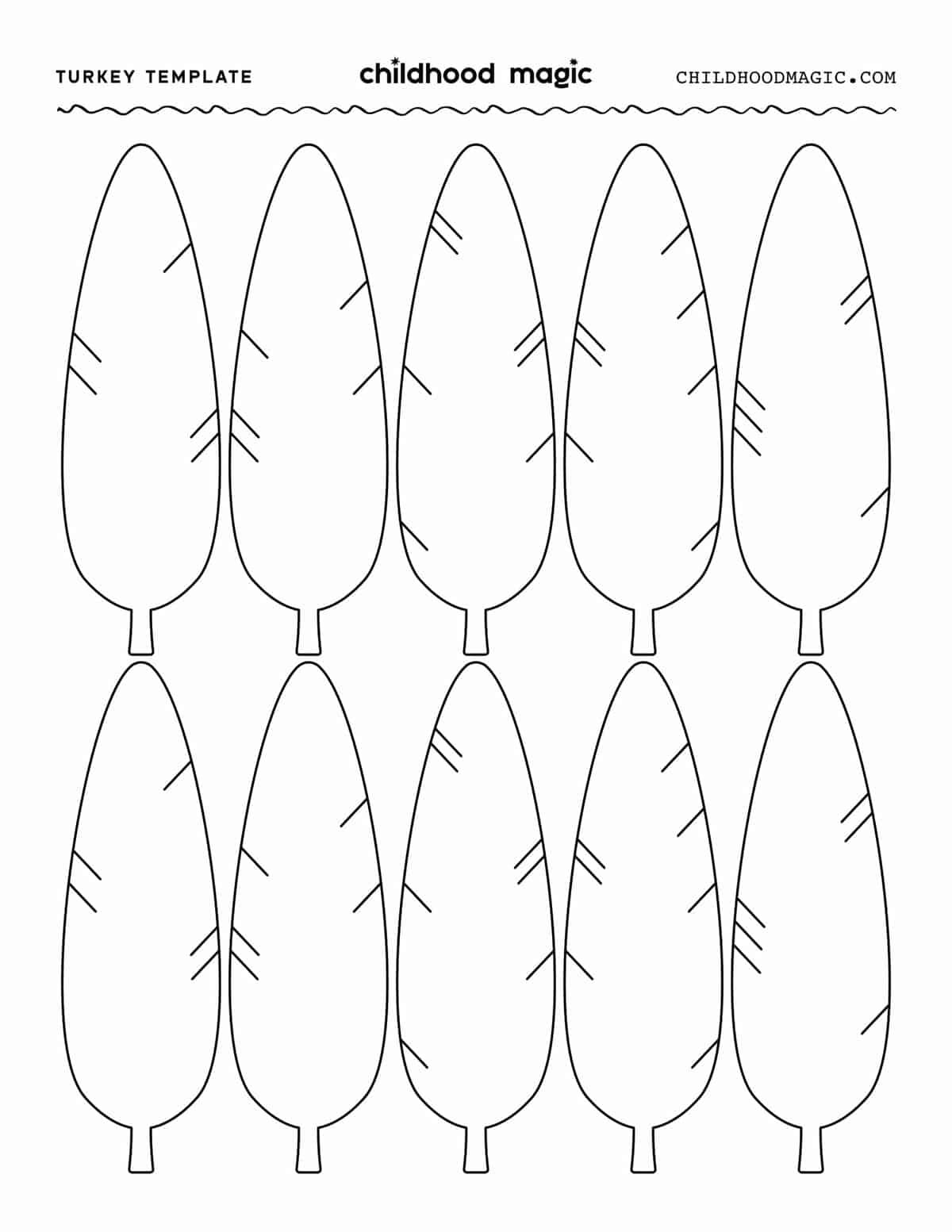 Free Printable Turkey Craft Template Pdf