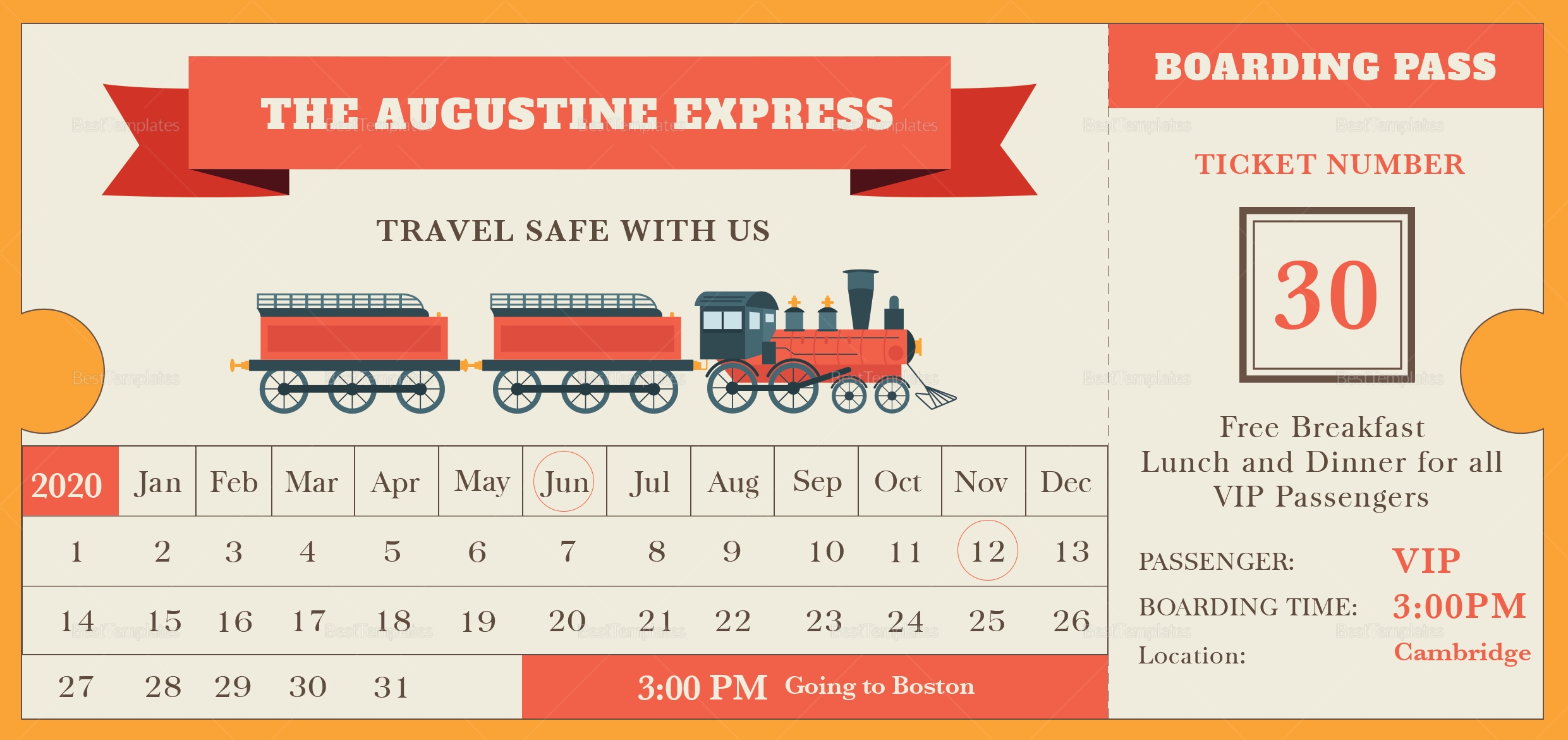 Vector Train Ticket Design Template In PSD Word Publisher Worksheets Library
