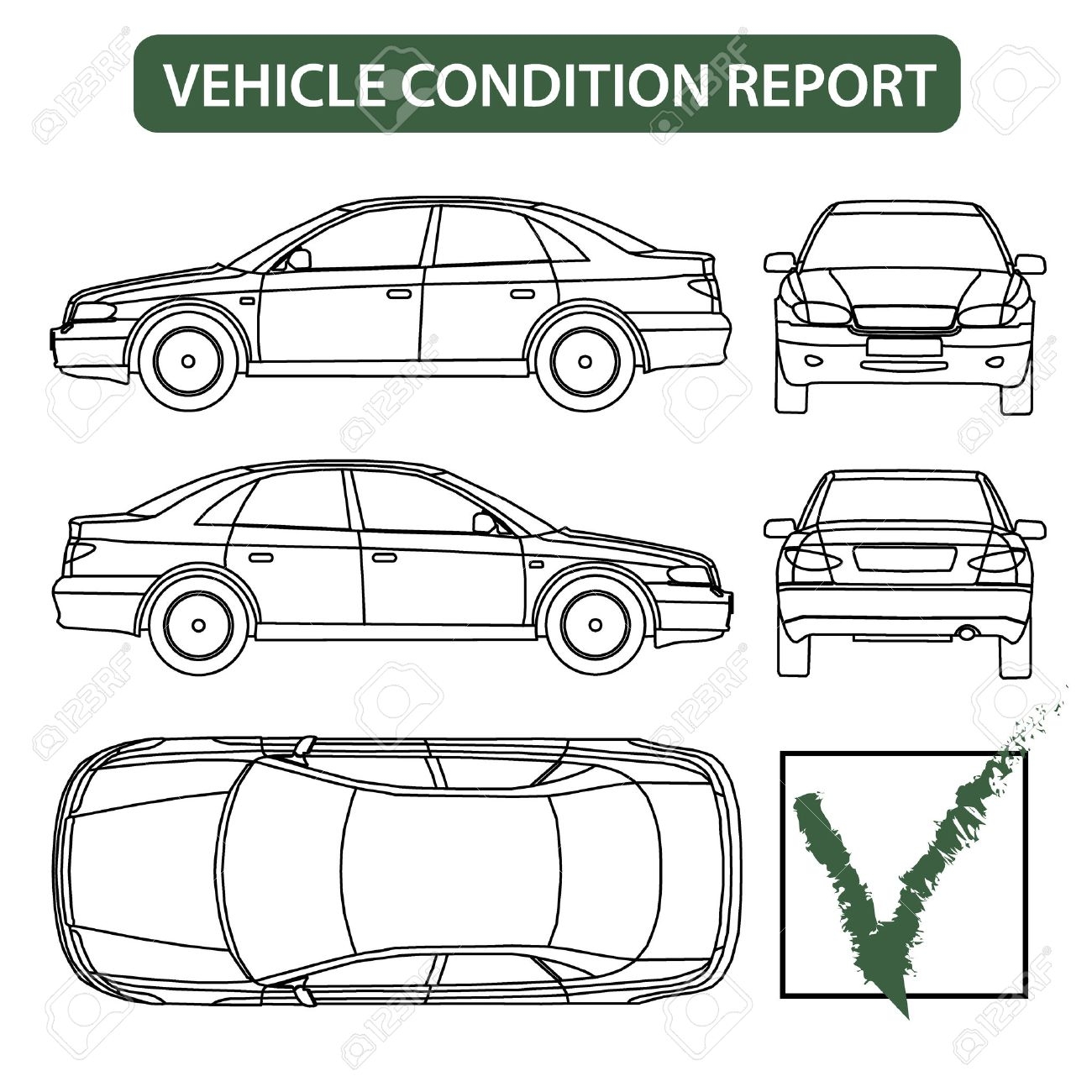 Vehicle Condition Report Car Checklist Auto Damage Inspection Vector Royalty Free SVG Cliparts Vectors And Stock Illustration Image 47423409 