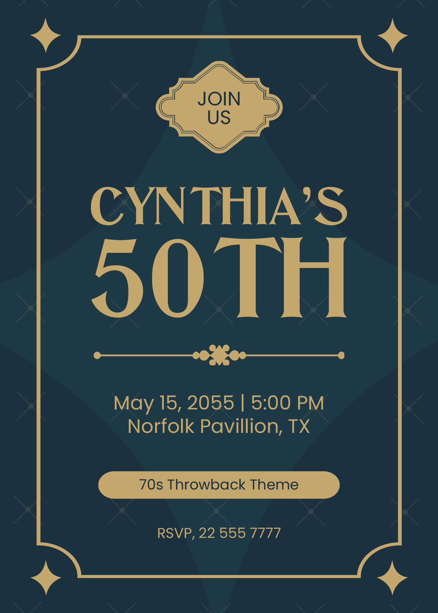 50th Birthday Invitation Templates Free Printable