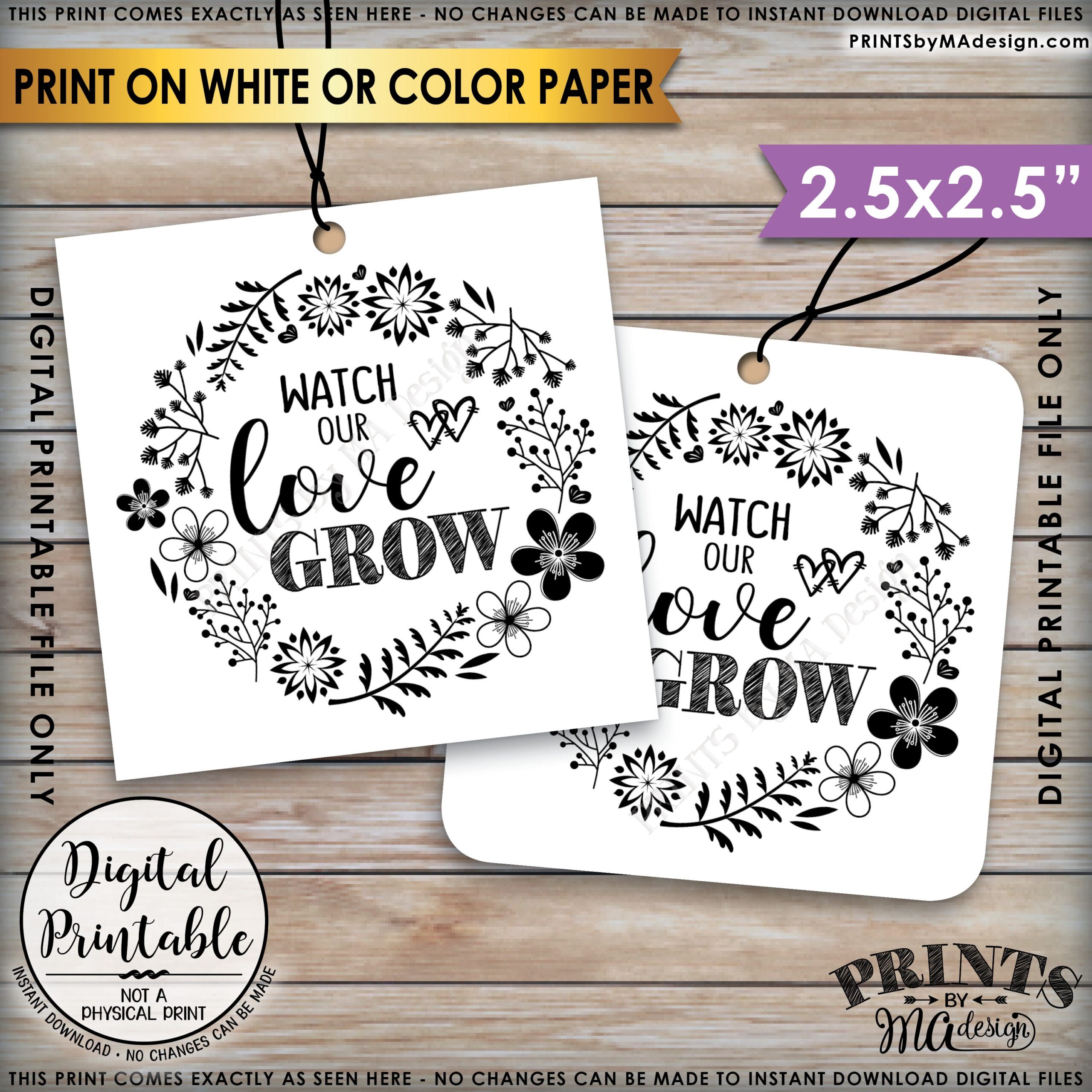 Printable Let Love Grow Free Template
