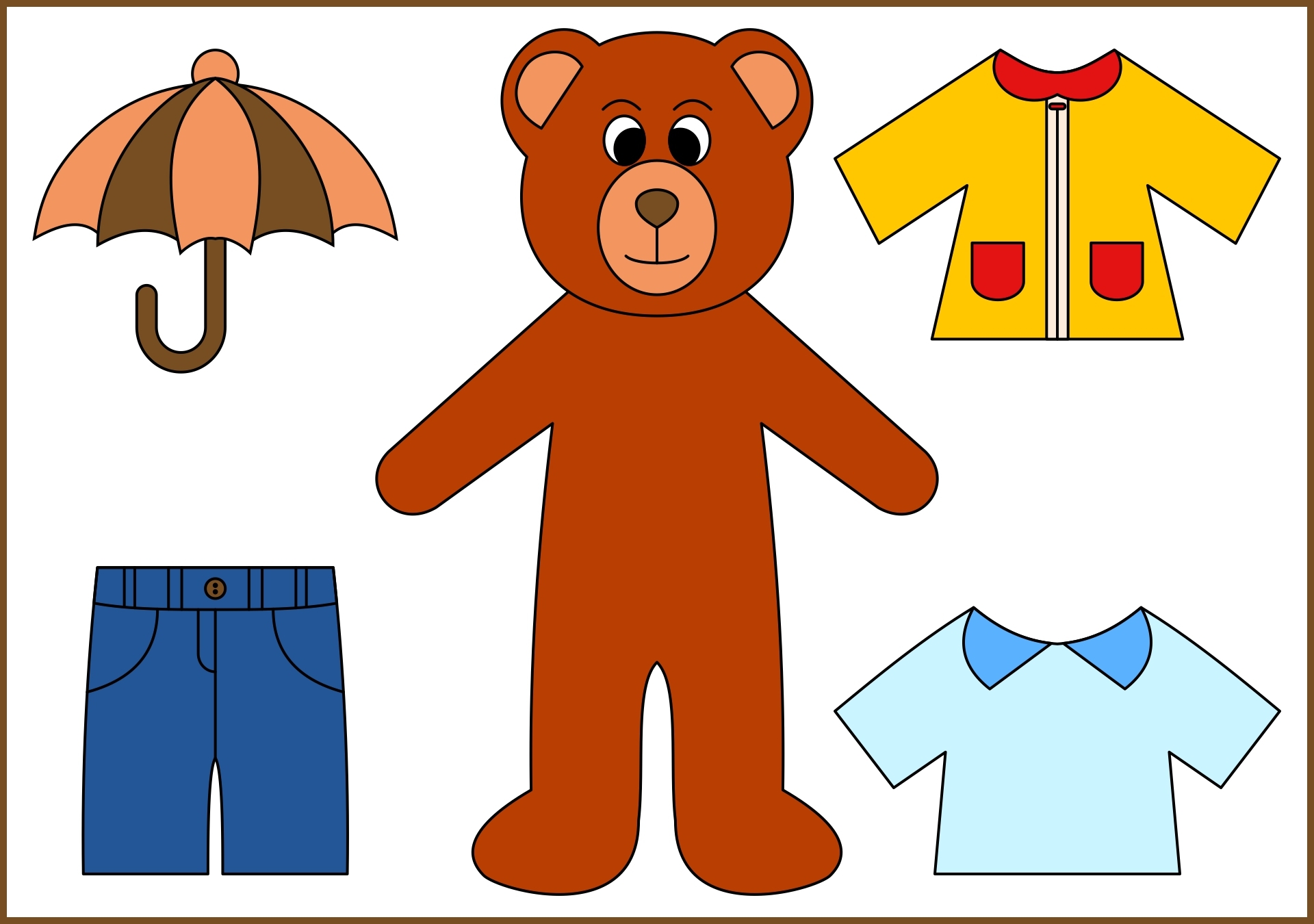 Weather Bear Template 14 Free PDF Printables Printablee