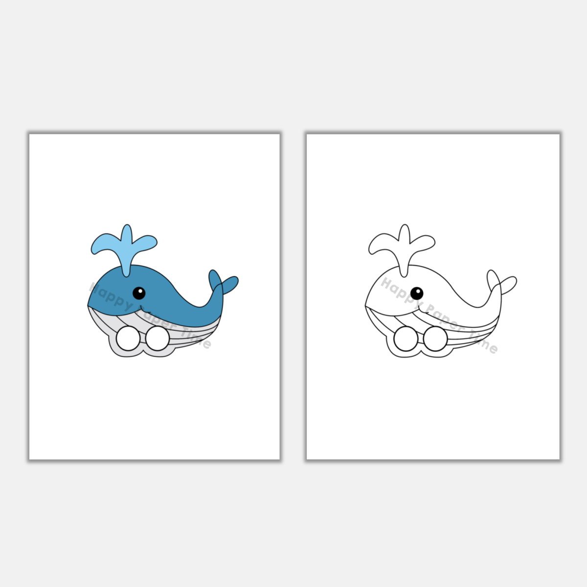 Whale Finger Puppet Printable Sea Ocean Animal Coloring Paper Craft Activity