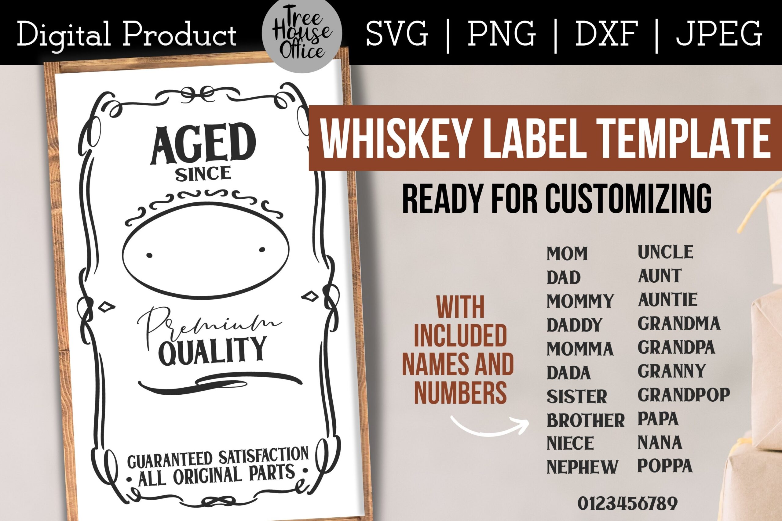 Blank Printable Whiskey Label Template