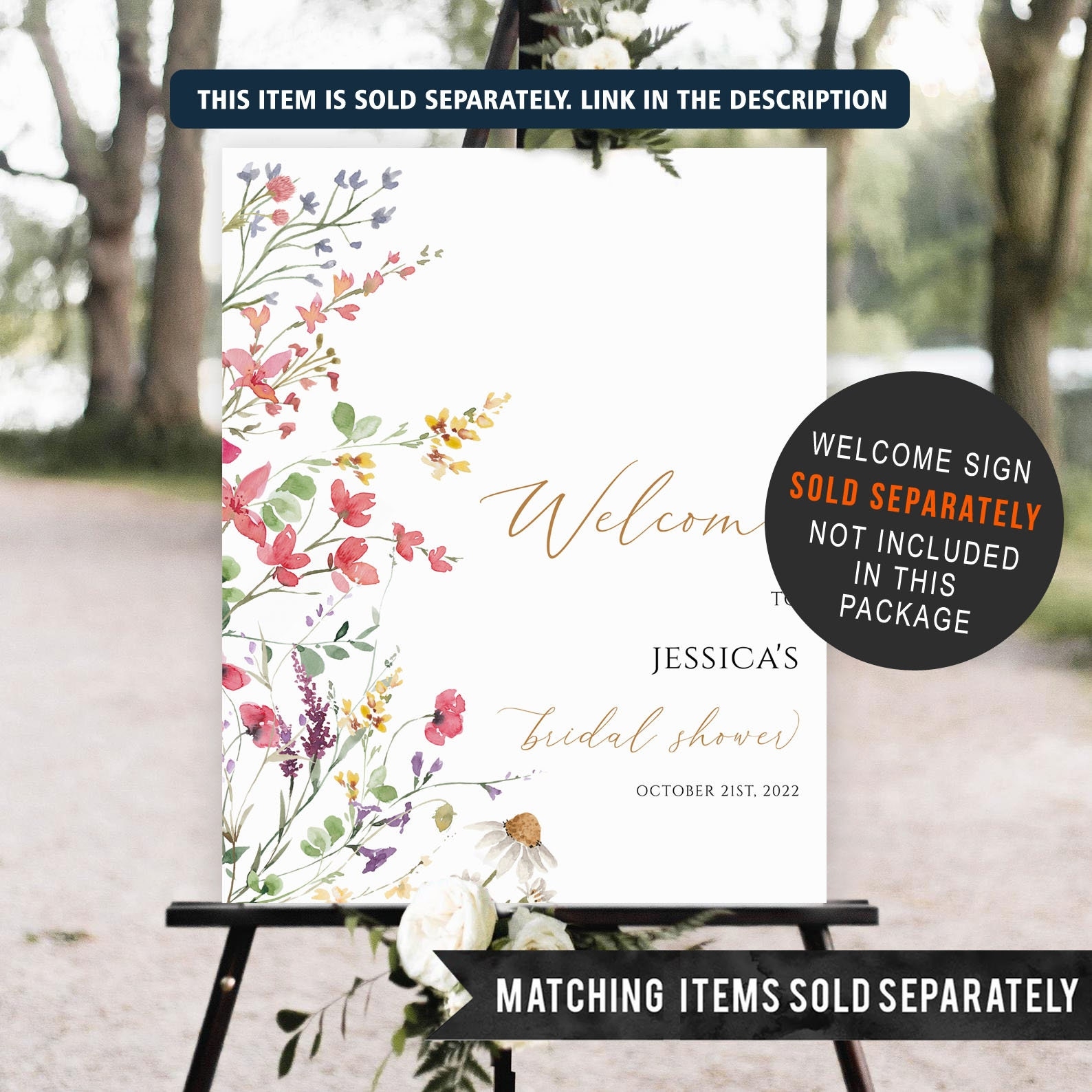 Wildflower Floral Wedding Welcome Sign Wedding Welcome Sign Template Printable Wedding Welcome Sign Boho Spring Wedding Welcome Sign Etsy