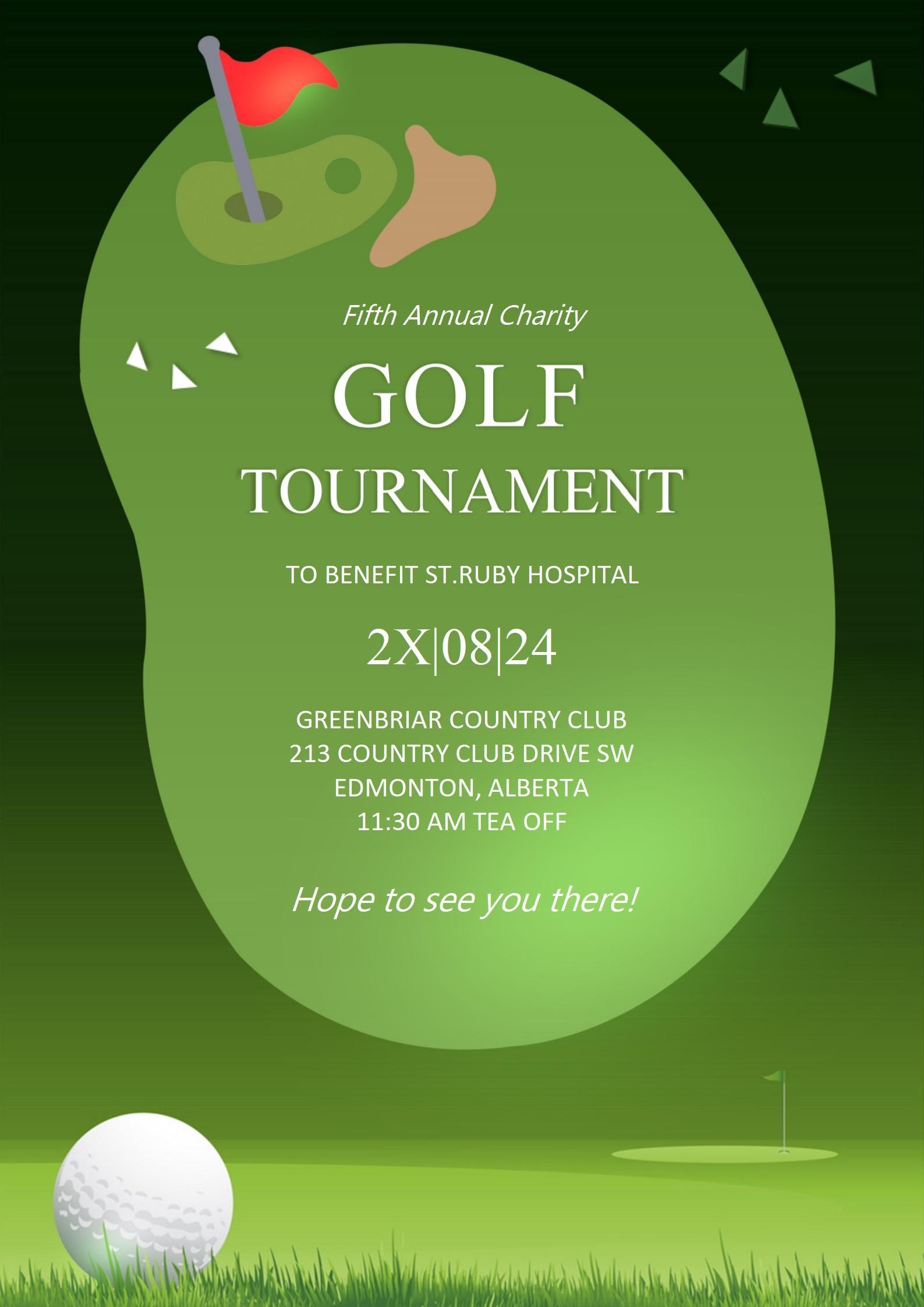 Free Printable Golf Invitation Template