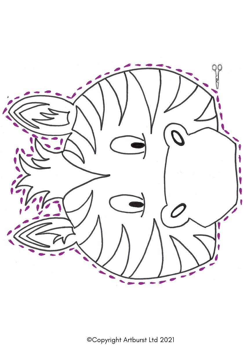 Zebra Mask Template Printable Free