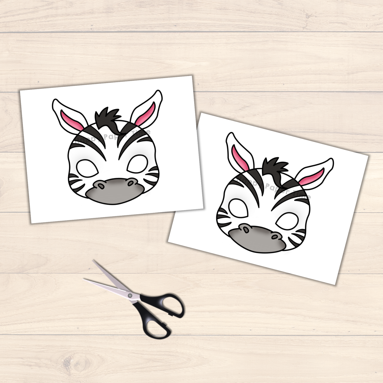 Zebra Paper Mask Printable African Animal Craft Activity Template Made By Teachers