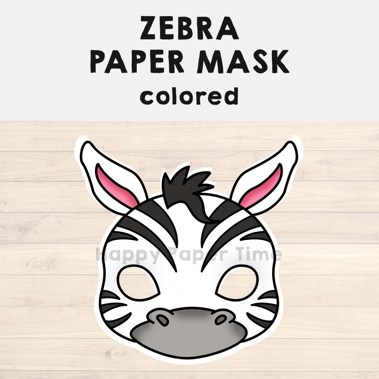 Zebra Paper Mask Printable African Animal Craft Activity Template Made By Teachers