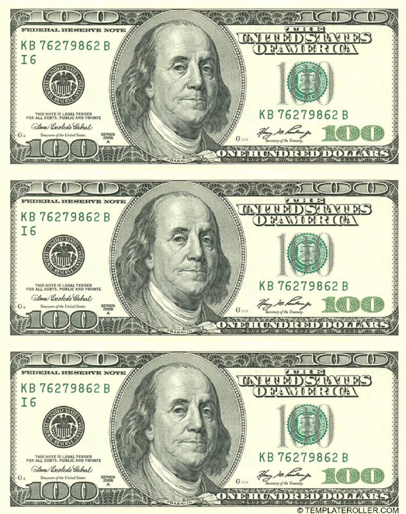 100 Dollar Bill Printable Free – Free Printable 100 Dollar Bill Actual Size – Printable Templates 100 Dollar Bill Printable Free - Free Printable 100 Dollar Bill Actual Size - Printable Templates