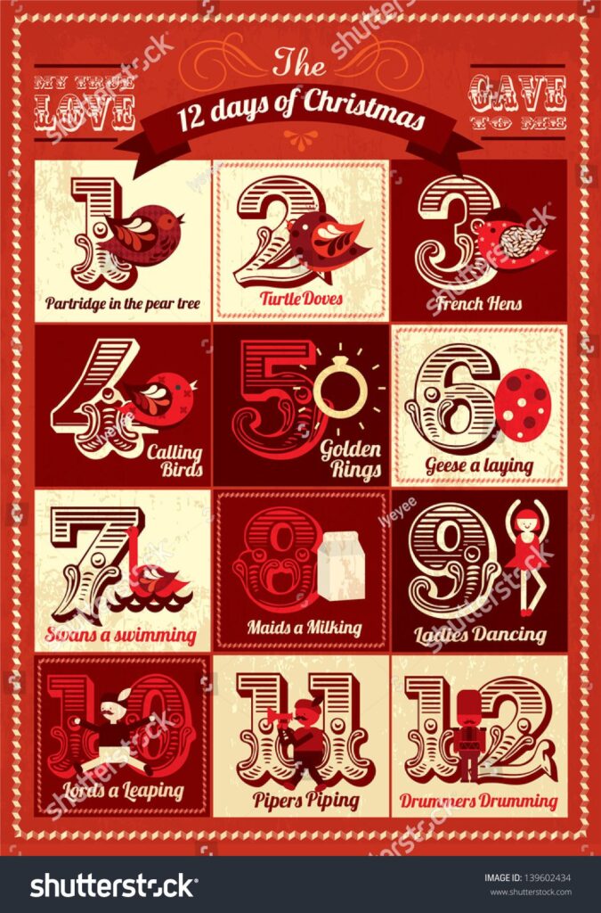 12 Days Of Christmas Calendar Template - Content Calendar Template