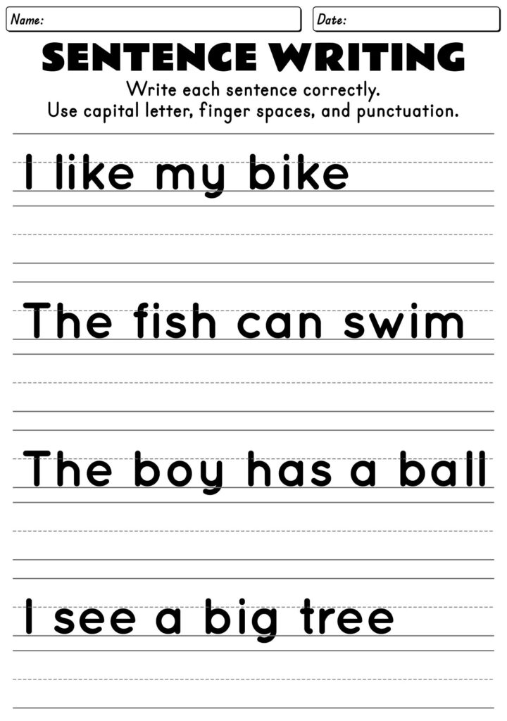 13 First Grade Writing Worksheets - Free PDF at worksheeto.com