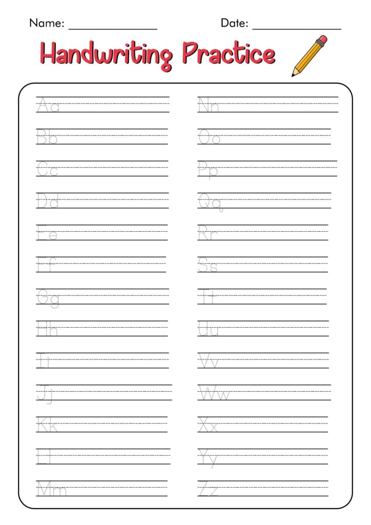 1St Grade Handwriting Practice Printable – YQSSGW