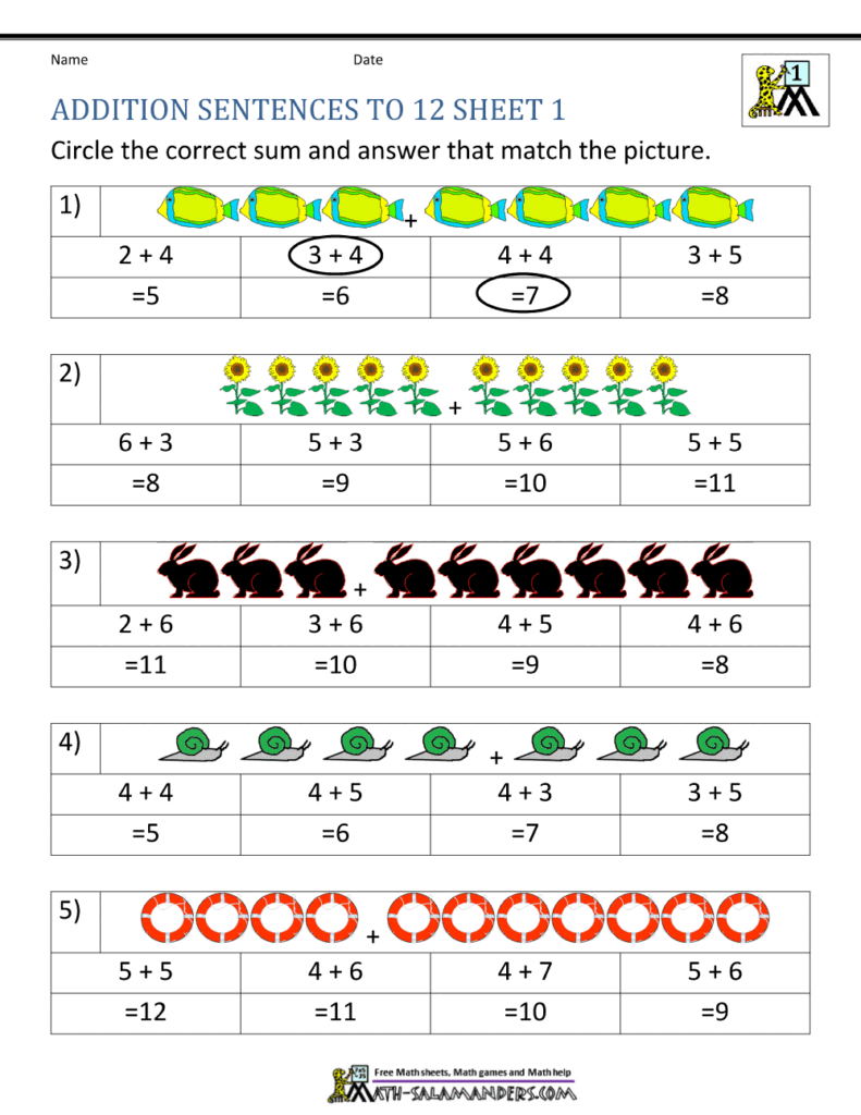 1St Grade Math Worksheets Free Printable 1St Grade Math Worksheets Free Printable