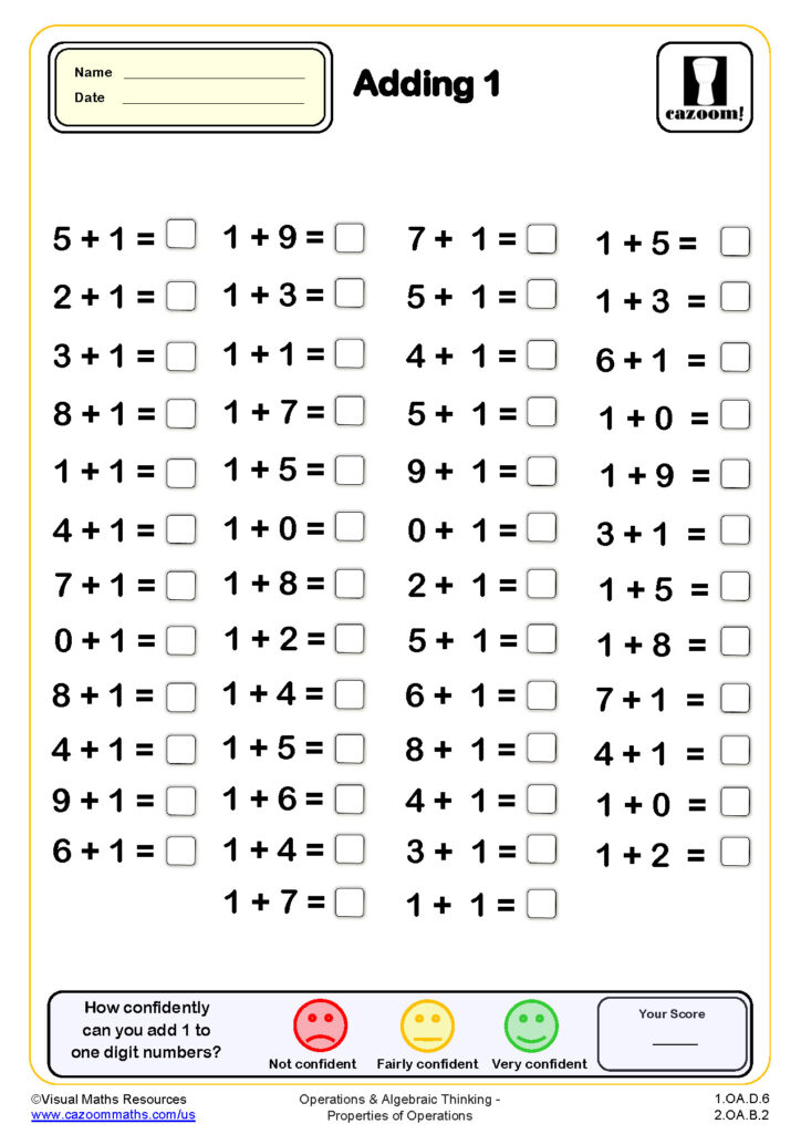 1st Grade Math Worksheets (Free Printables) - Worksheets Library