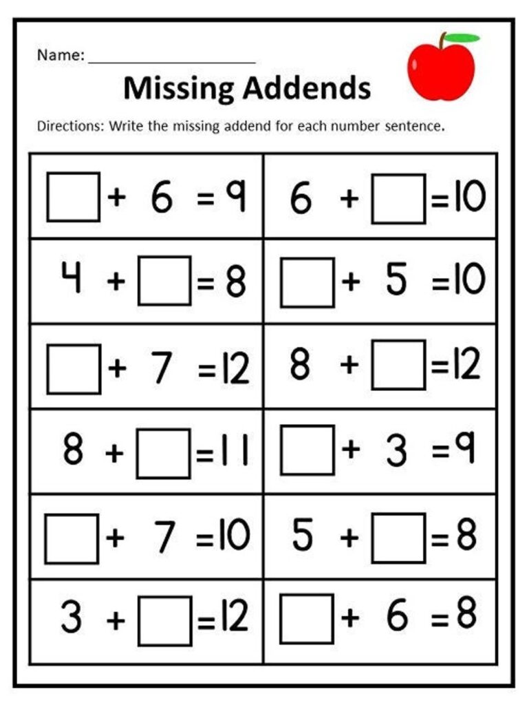 1st Grade Printable Math Worksheets | Fun and Engaging Activities for Kids