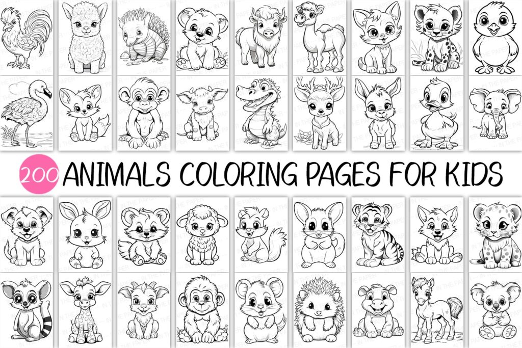 20 Free Printable Cute Animal Coloring Pages Everfreecoloringcom