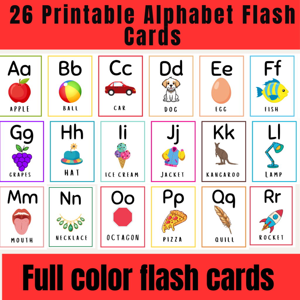 26 Printable Alphabet Flash Cards, A-Z Cards, Full color flash cards … 26 Printable Alphabet Flash Cards, A-Z Cards, Full color flash cards ...