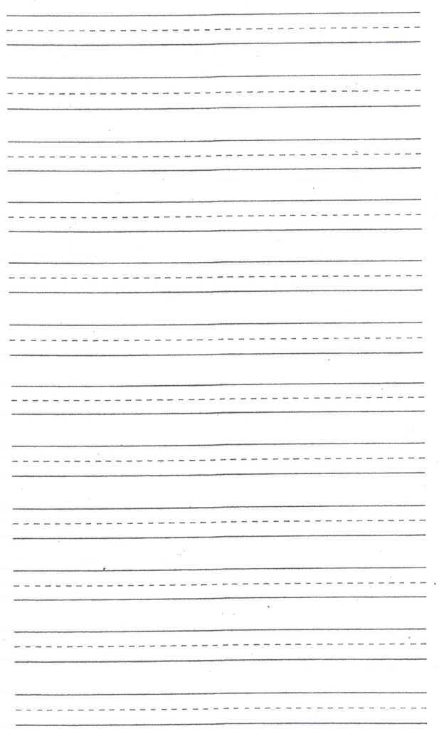 2nd Grade Handwriting Paper - Sample Template
