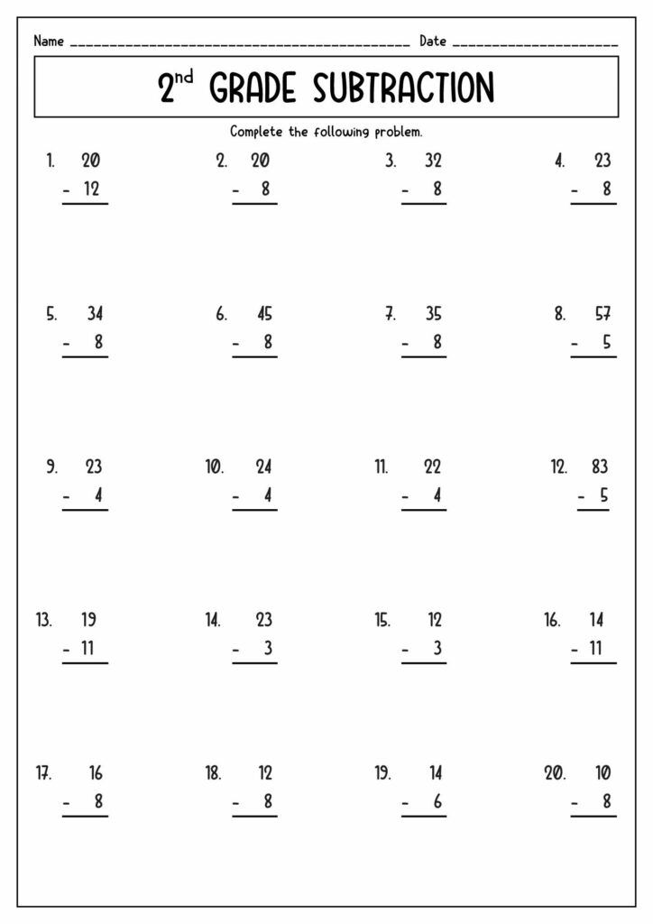 2nd Grade Math Printable Worksheets - Math worksheets for 2nd graders pdf for free at – Artofit
