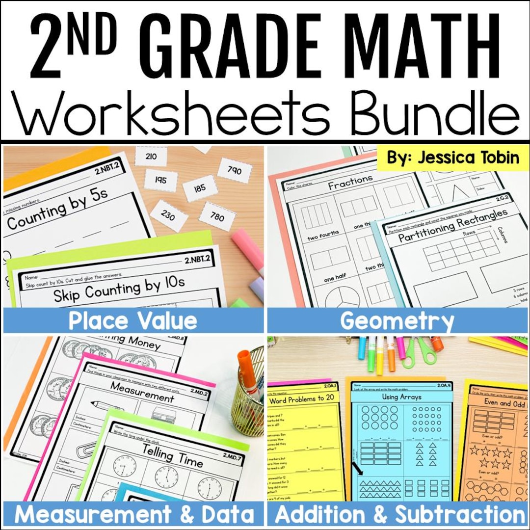 2nd Grade Math Review Worksheets - 2nd Grade Math Worksheets Bundle Fun Math Worksheets 2nd Grade Math ...