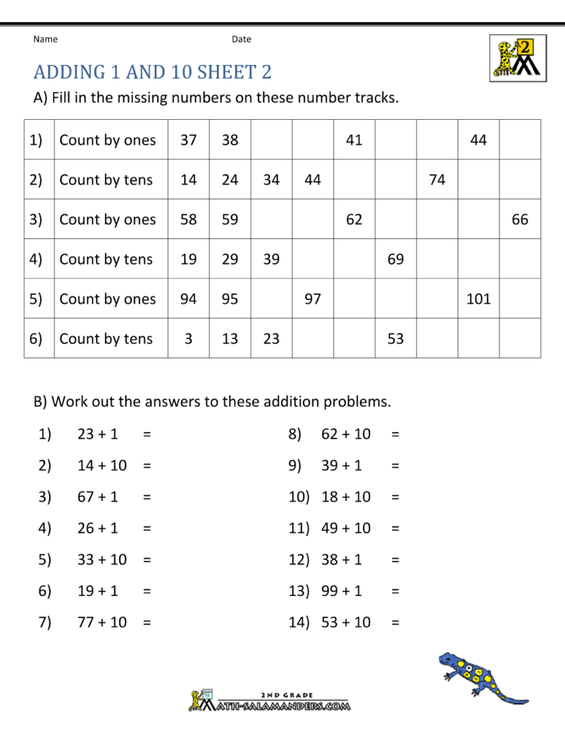 2Nd Grade Math Worksheets Free Printables