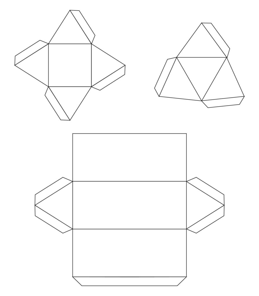 3D Shapes Transparent Paper Images