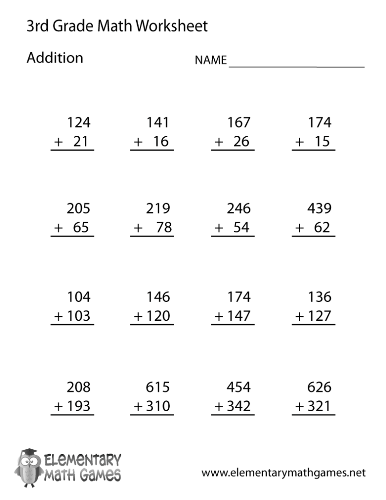 3rd Grade Math Examples