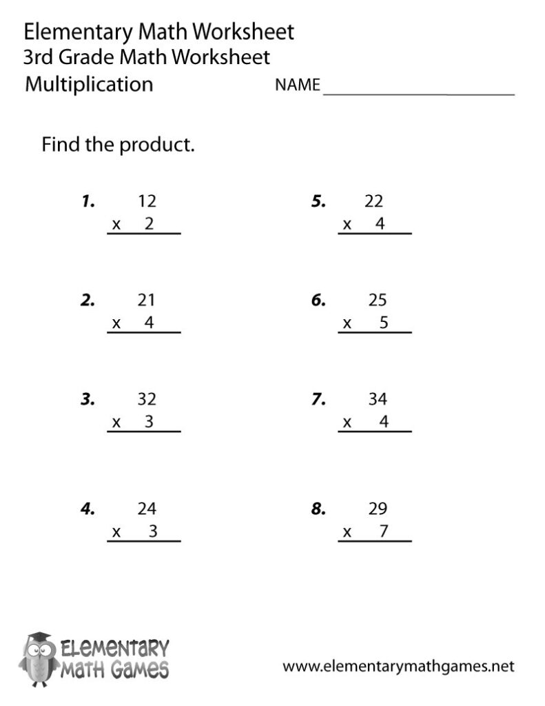 3rd Grade Math Worksheets - Worksheets Library