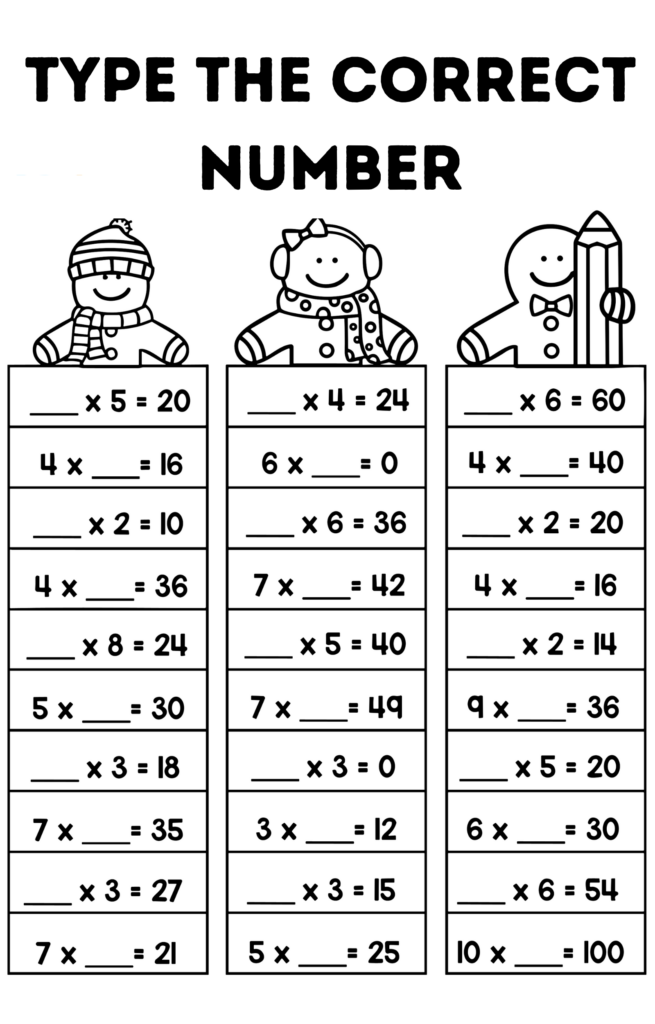 3rd Grade Printable Math Worksheets - King Printables