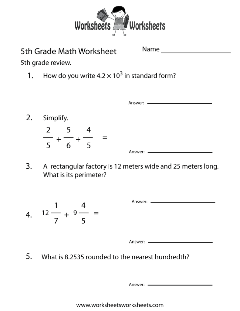 5th Grade Math Review Worksheet | Worksheets Worksheets 5th Grade Math Review Worksheet | Worksheets Worksheets