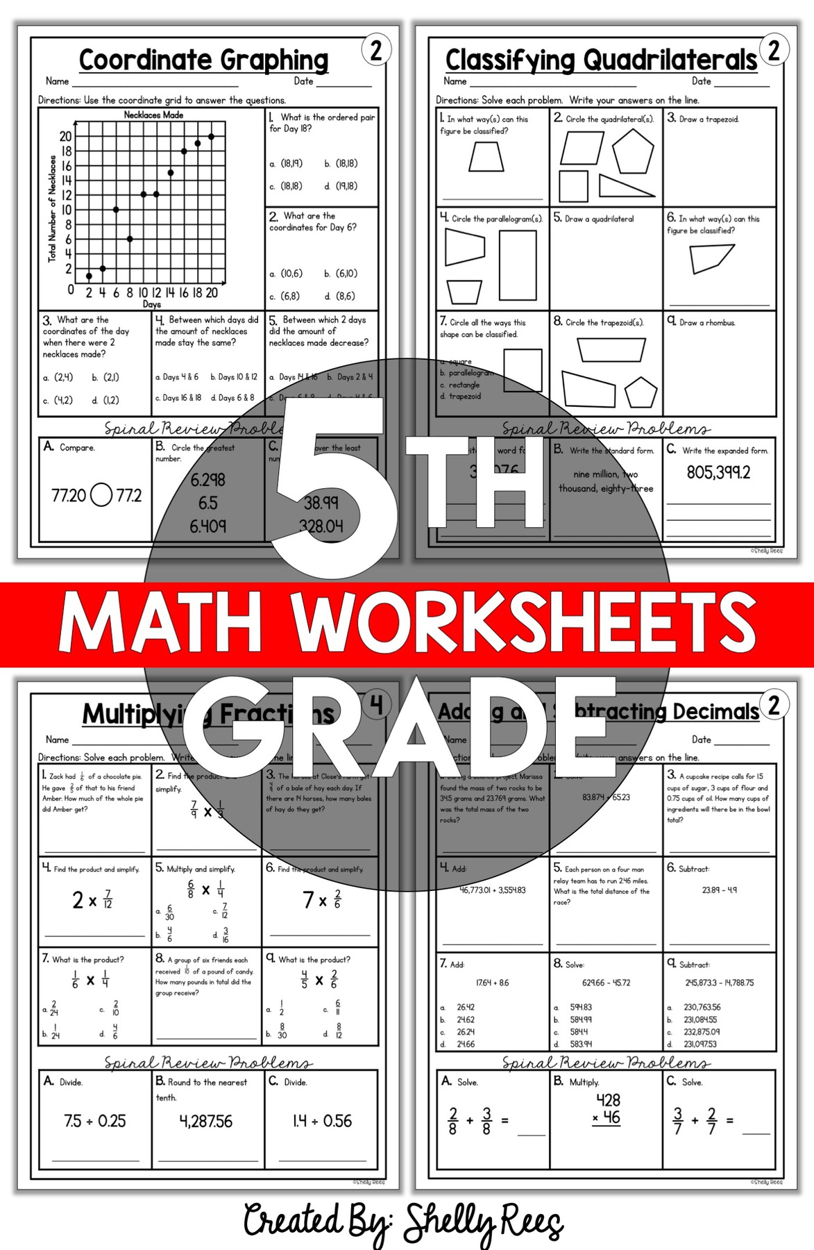 5th Grade Math Worksheets Free Printable - Free Printable 5th Grade Common Core Math Worksheets - Appletastic Learning