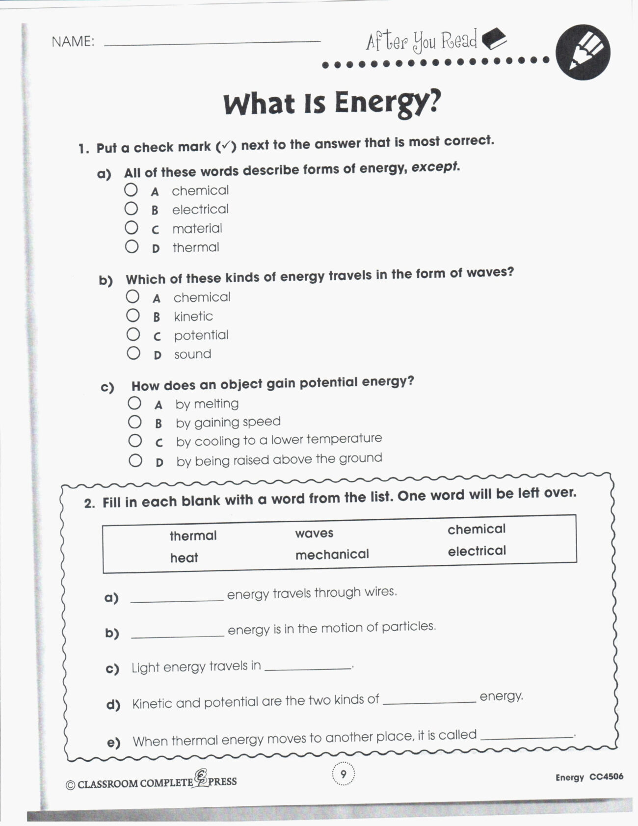 5th Grade Science Worksheets Free - 5th Grade Science Free Printable Worksheets - Scienceworksheets.net