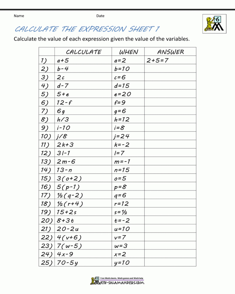 6th Grade Math Printable Worksheets And Answers – Math Worksheets Printable 6th Grade Math Printable Worksheets And Answers – Math Worksheets Printable