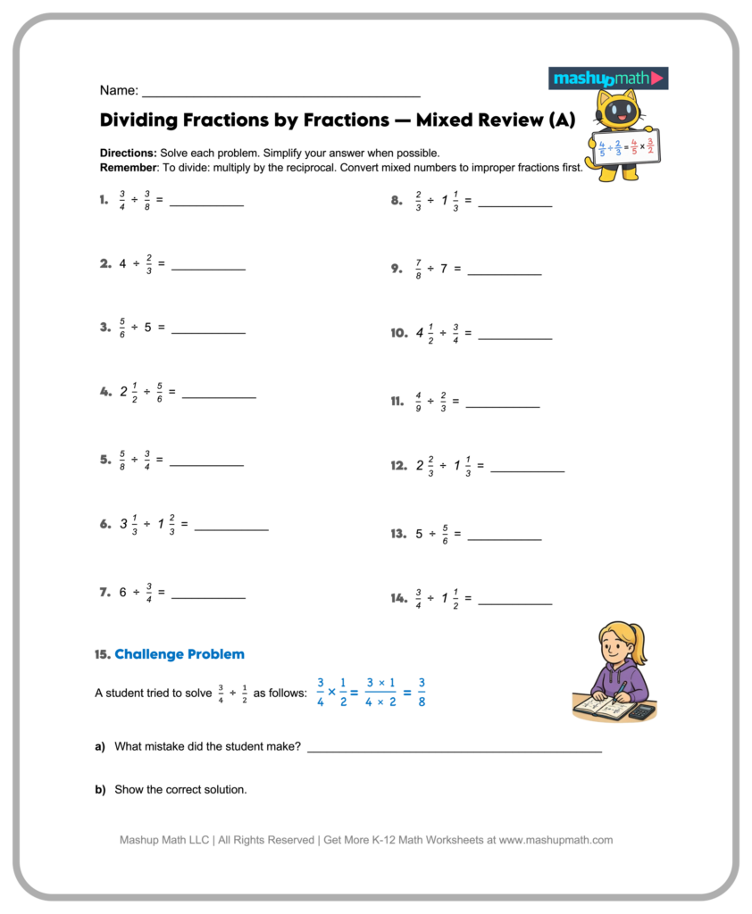 Free 6th grade math worksheets featuring various math topics and exercises