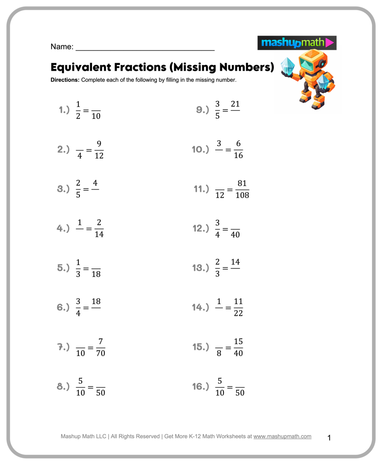 6th Grade Math Worksheets With Answers - Free 6th Grade Math Worksheets—Printable w/ Answers — Mashup Math