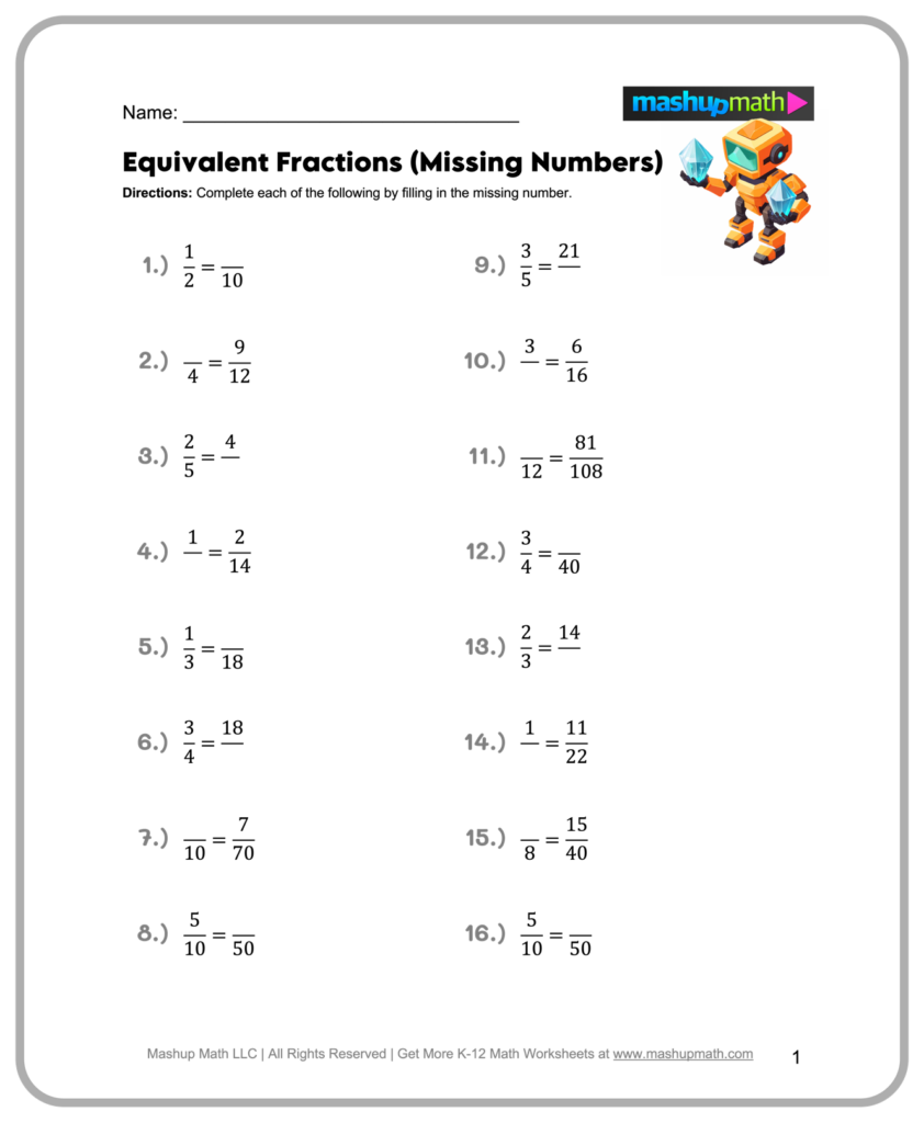 6th Grade Math Worksheets With Answers - Free 6th Grade Math Worksheets—Printable w/ Answers — Mashup Math
