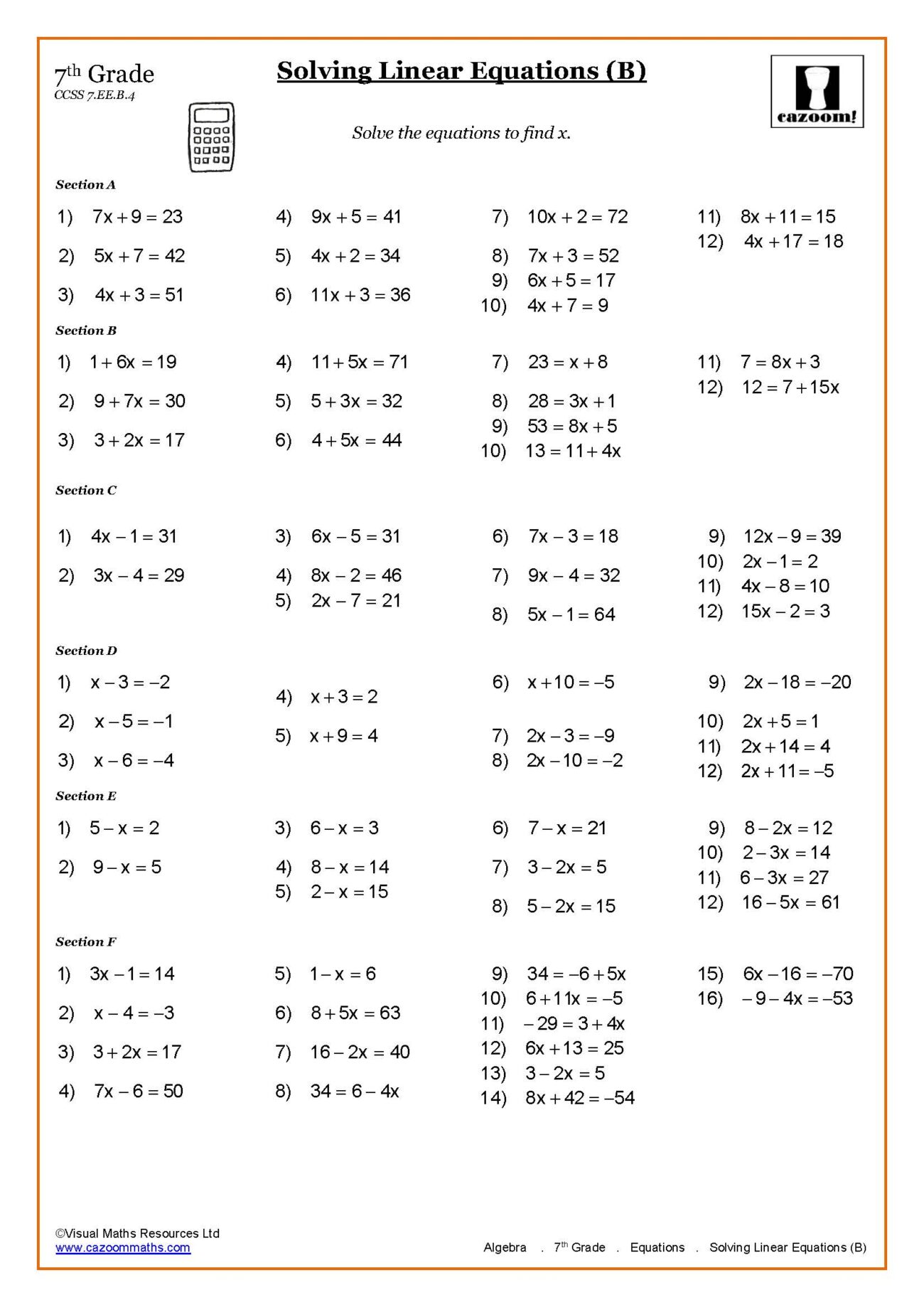 7th Grade Math Practice Worksheets - 7th Grade Math Worksheets PDF | Printable Worksheets