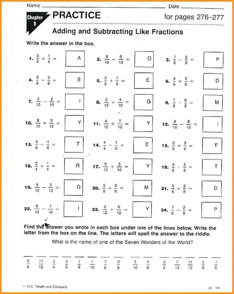 7th Grade Math Worksheets and Answer Key | Adding and subtracting like … 7th Grade Math Worksheets and Answer Key | Adding and subtracting like ...