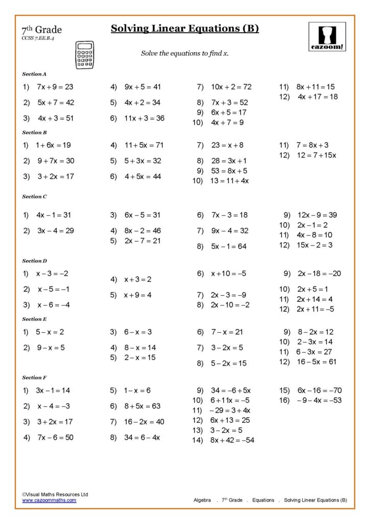 7th Grade Printable Worksheets – King Printables 7th Grade Printable Worksheets - King Printables