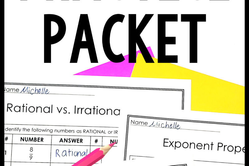 8th Grade Math Review Worksheets