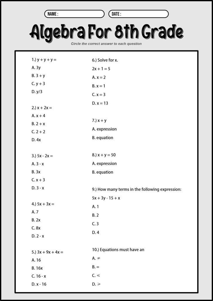 8th grade math worksheets – Artofit 8th grade math worksheets – Artofit