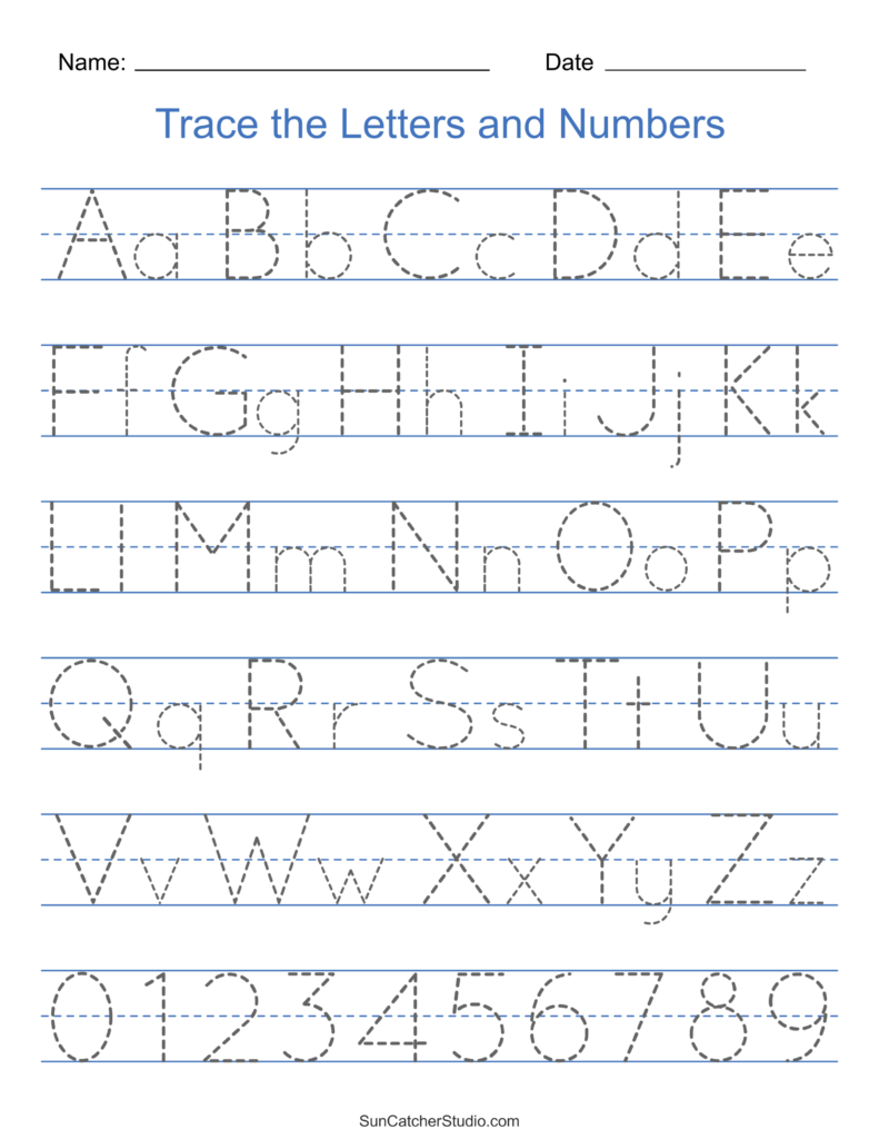 A To Z Tracing Letters - Fun & Free: Alphabet and Number Tracing Worksheets